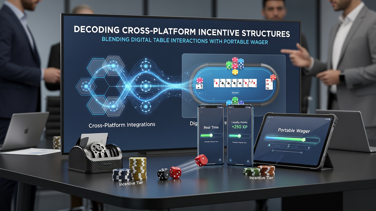 Mobile device displaying synced rewards dashboard next to live dealer table interface