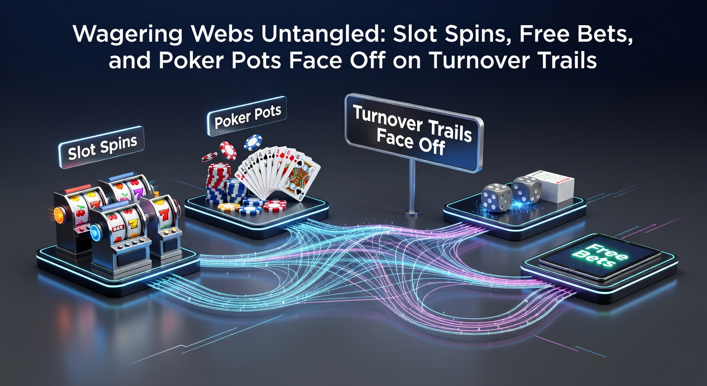 Comparative chart of turnover requirements for slots, free bets, and poker, highlighting varying multipliers and contribution rates